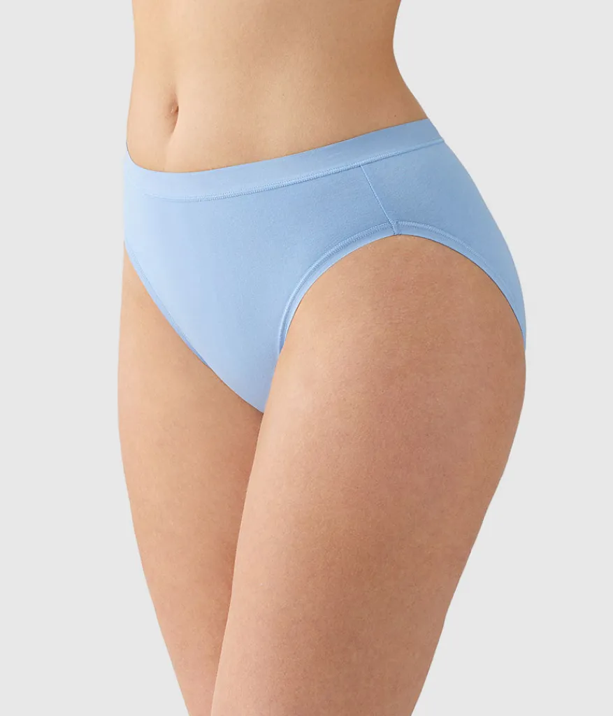 Wacoal Hi-Cut * Undertated Cotton Hi-Cut Bel Air Blue
