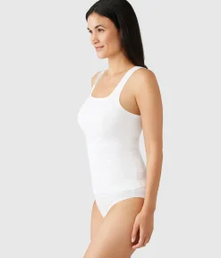 Wacoal Camis & Tanks * Undertated Cotton Tank White
