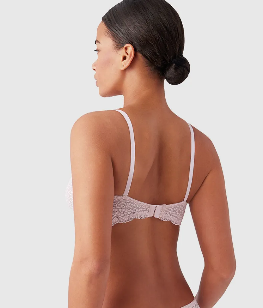 Wacoal Unlined|Lace * Untamed Demi Underwire Bra Rose Smoke