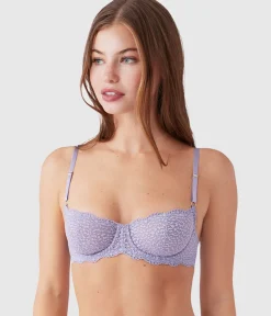 Wacoal Unlined|Lace * Untamed Demi Underwire Bra Lavender Gray