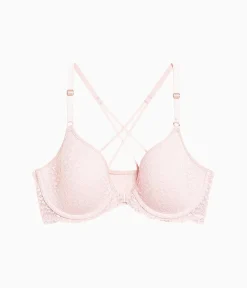 Wacoal Racerback/Convertible|Lace * Untamed Front Close T-Shirt Bra Rose Smoke