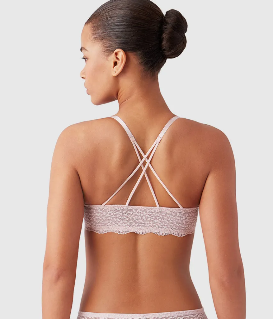 Wacoal Racerback/Convertible|Lace * Untamed Front Close T-Shirt Bra Rose Smoke
