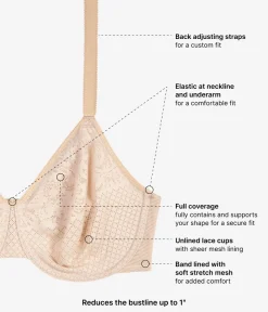 Wacoal Full Figure|Unlined * Visual Effects Minimizer Bra Sand