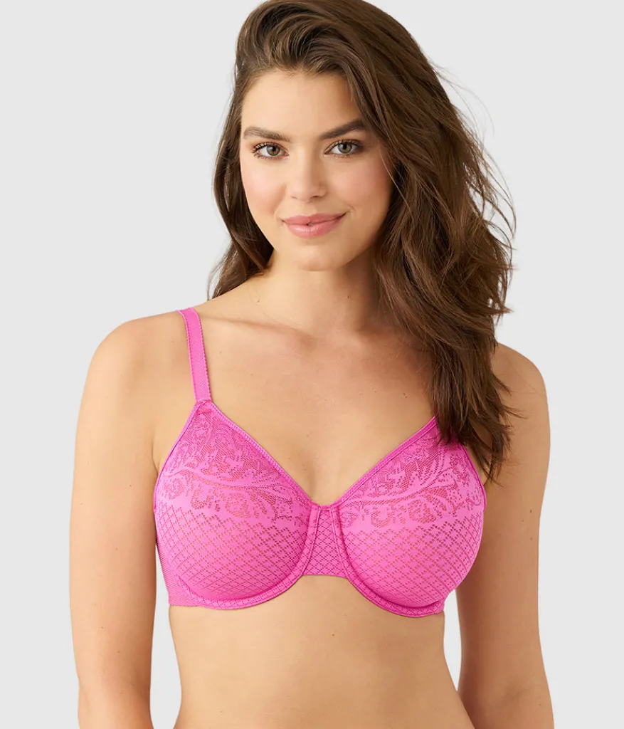 Wacoal Full Figure|Unlined * Visual Effects Minimizer Bra Wild Azalea