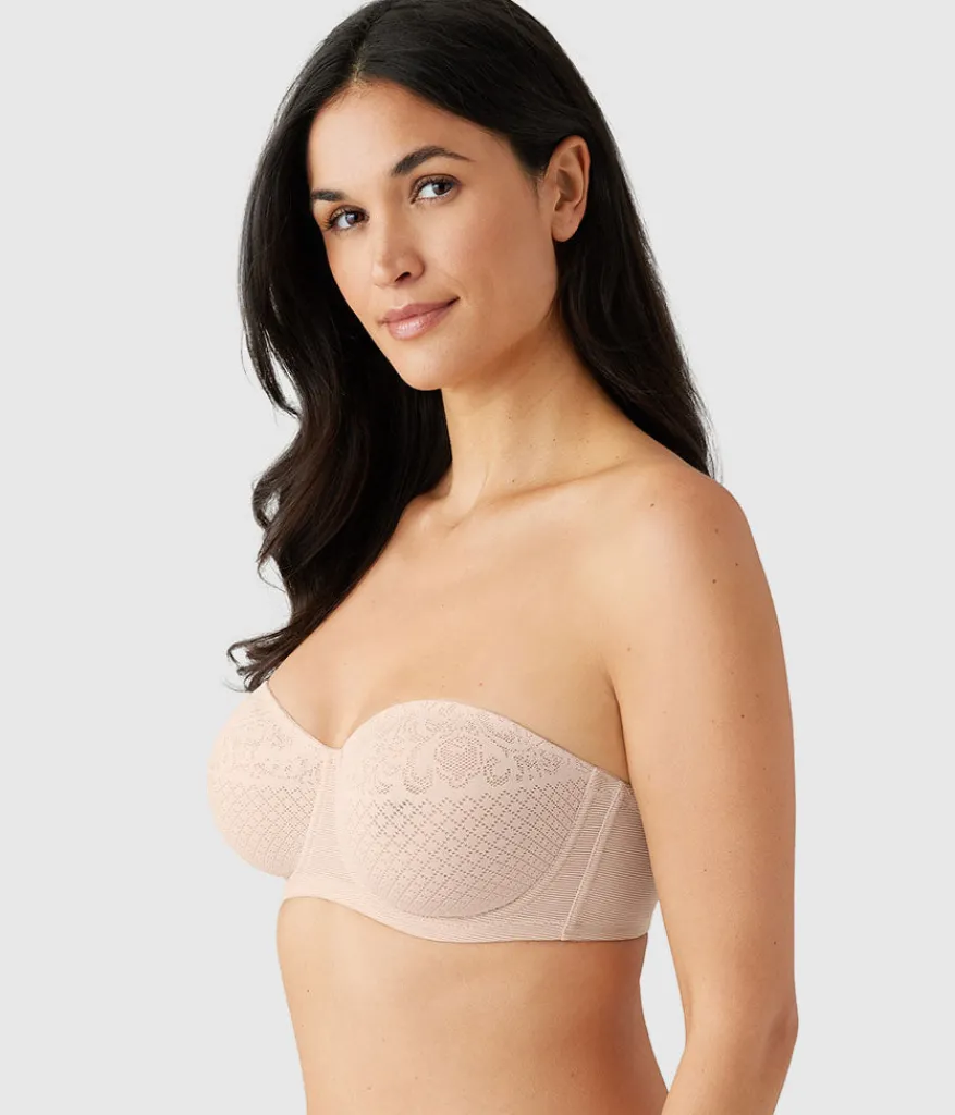 Wacoal Full Figure|Unlined * Visual Effects Strapless Minimizer Bra Sand