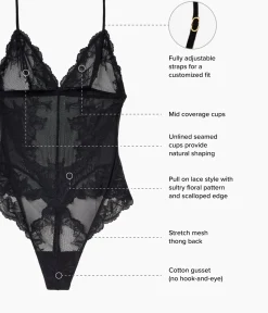 Wacoal Chemises & Bodysuits * Vivid Attraction Bodyuit Black