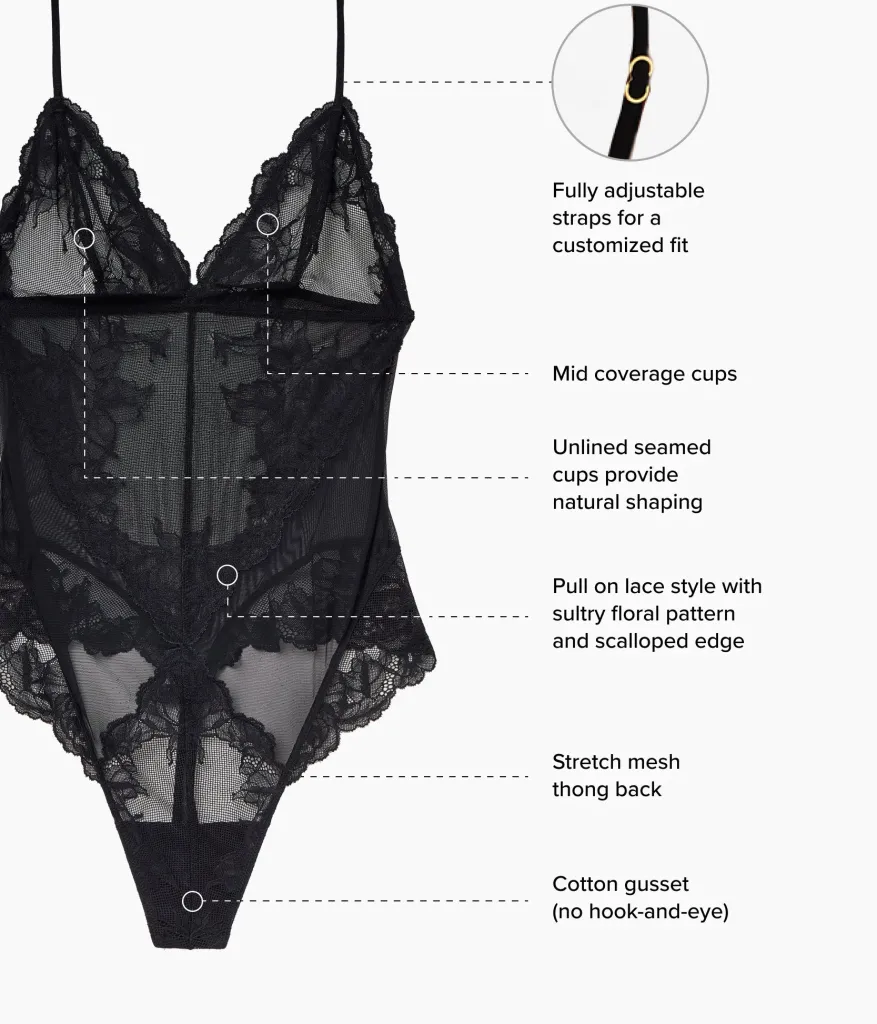 Wacoal Chemises & Bodysuits * Vivid Attraction Bodyuit Black