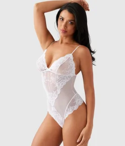 Wacoal Chemises & Bodysuits * Vivid Attraction Bodyuit White