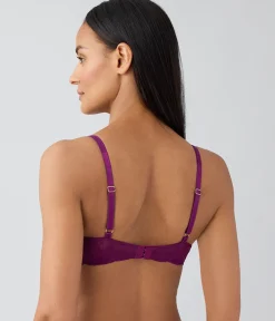 Wacoal Seamless|Lace * Vivid Attraction T-Shirt Bra Dark Purple