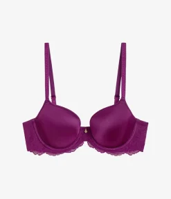 Wacoal Seamless|Lace * Vivid Attraction T-Shirt Bra Dark Purple
