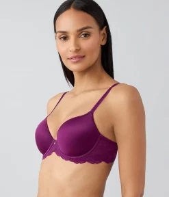 Wacoal Seamless|Lace * Vivid Attraction T-Shirt Bra Dark Purple