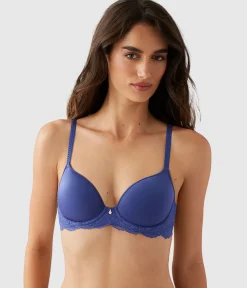 Wacoal Seamless|Lace * Vivid Attraction T-Shirt Bra Skipper Blue