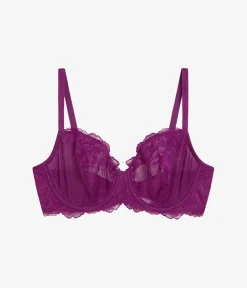 Wacoal Unlined|Lace * Vivid Attraction Underwire Bra Dark Purple