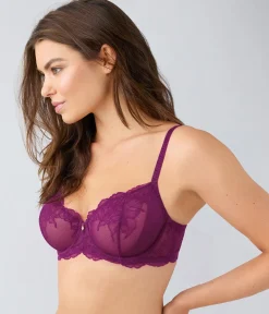 Wacoal Unlined|Lace * Vivid Attraction Underwire Bra Dark Purple