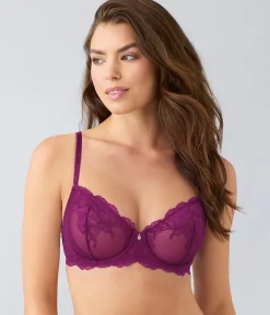 Wacoal Unlined|Lace * Vivid Attraction Underwire Bra Dark Purple