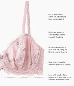 Wacoal Unlined|Lace * Vivid Attraction Underwire Bra Woodrose