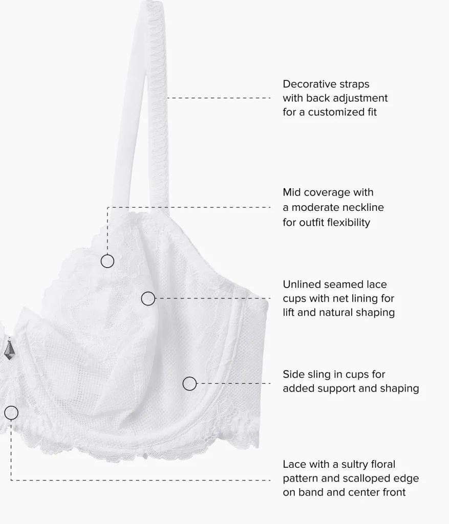 Wacoal Unlined|Lace * Vivid Attraction Underwire Bra White