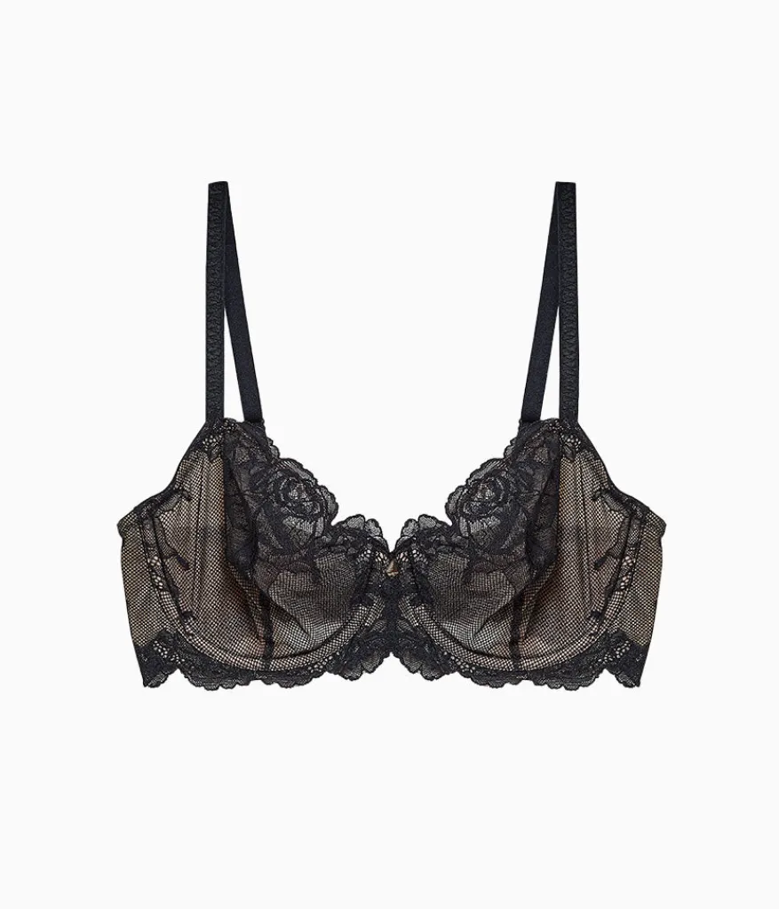 Wacoal Unlined|Lace * Vivid Attraction Underwire Bra Black