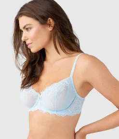 Wacoal Unlined|Lace * Vivid Attraction Underwire Bra Soft Sky